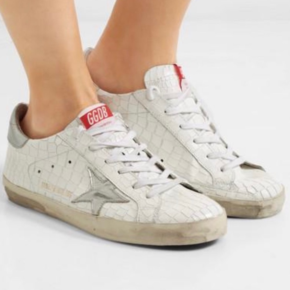 Golden Goose White Superstar Low Top Size 40